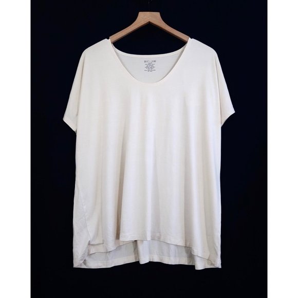 Hart + Land Short Sleeve Top Sample in Ivory - Medium - NWT - Picture 1 of 4